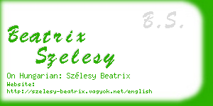 beatrix szelesy business card